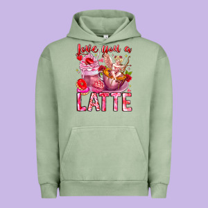 Love You Latte Valentine Cupid Urban Hoodie Designed By Cowhidedigitalart