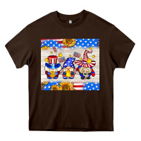 Chocolate Brown American gnomes Heavy Core Tee - AdoDesignShop