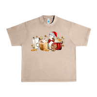 French Oak Christmas Milk and Cookie Latte Coffee Cups Urban Heavy Tee - MaliasSmallBusiness
