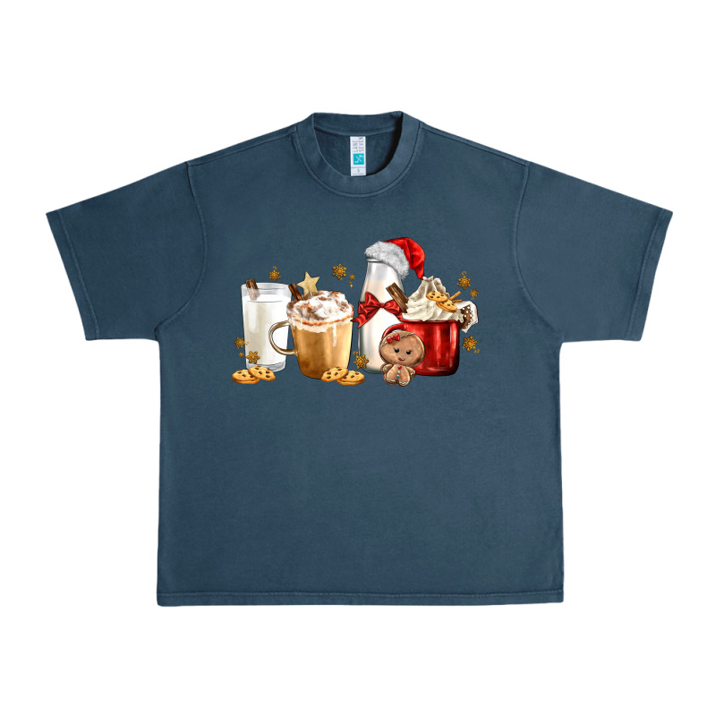 Christmas Milk And Cookie Latte Coffee Cups Urban Heavy Tee by MaliasSmallBusiness | Teevron