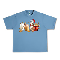 Pebble Blue Christmas Milk and Cookie Latte Coffee Cups Urban Heavy Tee - MaliasSmallBusiness