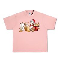 Salmon Christmas Milk and Cookie Latte Coffee Cups Urban Heavy Tee - MaliasSmallBusiness