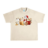 Sandshell Christmas Milk and Cookie Latte Coffee Cups Urban Heavy Tee - MaliasSmallBusiness