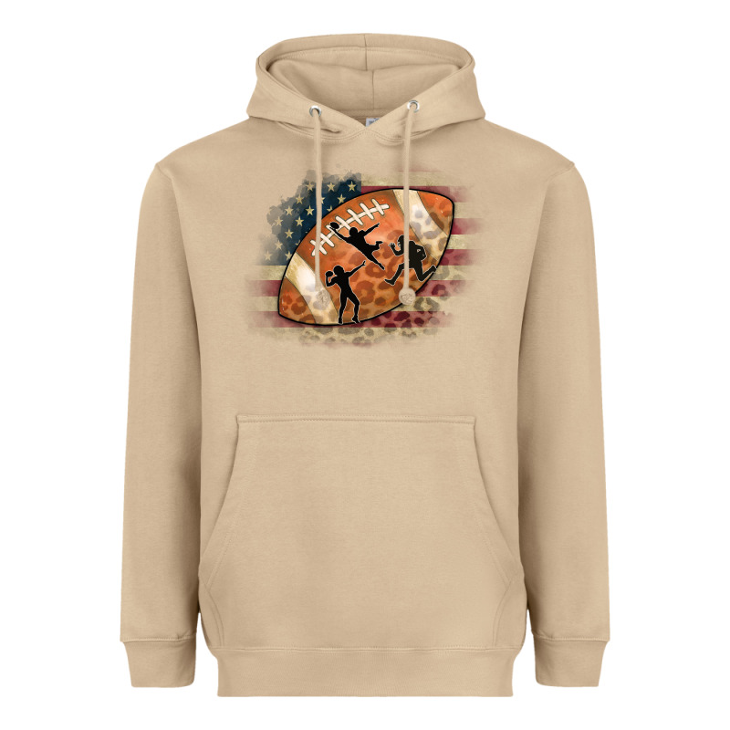American Football Flag Players Heavyweight Hoodie by CowCowDesign | Teevron