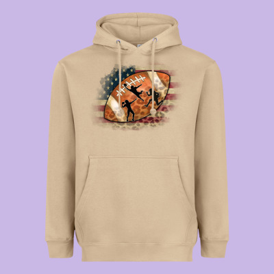 American Football Flag Players Heavyweight Hoodie Designed By Cowcowdesign