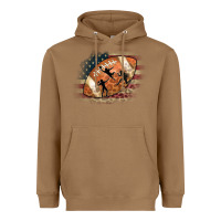Toasted Coconut American Football Flag Players Heavyweight Hoodie - CowCowDesign