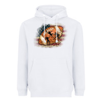 White American Football Flag Players Heavyweight Hoodie - CowCowDesign
