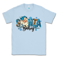 Dusty Blue Santa Baby Christmas Classic Tee - MaliasSmallBusiness