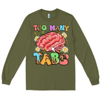 Army Green too many tabs Long Sleeve Tee - Artiststas