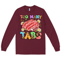 Burgundy too many tabs Long Sleeve Tee - Artiststas