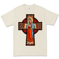 Bone lady of guadalupe leopard cross Premium Tee - BarkalooDesign