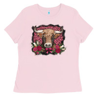Bubblegum Pink v.d. cow and roses Ladies Tee - AdoDesignShop