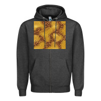 Charcoal Heather gold glitter with leopard pattern Zipper Hoodie - TumblerDesignByShophia