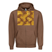 Chestnut gold glitter with leopard pattern Zipper Hoodie - TumblerDesignByShophia