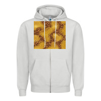 Dove Grey gold glitter with leopard pattern Zipper Hoodie - TumblerDesignByShophia