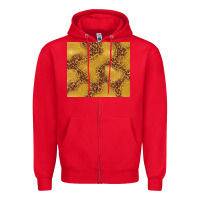 Red gold glitter with leopard pattern Zipper Hoodie - TumblerDesignByShophia