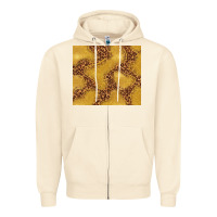 Sandshell gold glitter with leopard pattern Zipper Hoodie - TumblerDesignByShophia