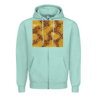 Seafoam gold glitter with leopard pattern Zipper Hoodie - TumblerDesignByShophia