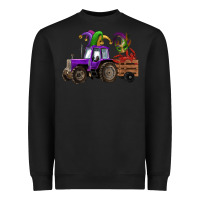 Black mardi gras mask crawfish farm tractor Heavyweight Sweatshirt - RanaPortraitStore