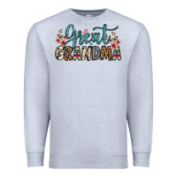 Heather Grey great grandma Premium Sweatshirt - OliviaCreatesArt