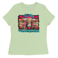 Matcha be my valentine with cow Ladies Tee - AdoDesignShop