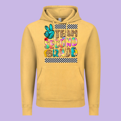Team Second Grade Vintage Hoodie Designed By Nancycooperartshop