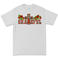 Dove Grey grateful guadalupe cross Premium Tee - BarkalooDesign