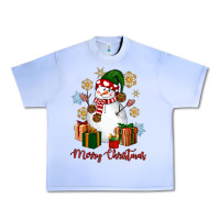 Grape Ice Snowman Merry Christmas Urban Heavy Tee - NancyCooperArtShop