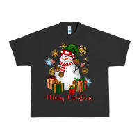 Pigment Black Snowman Merry Christmas Urban Heavy Tee - NancyCooperArtShop
