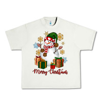 Pistachio Snowman Merry Christmas Urban Heavy Tee - NancyCooperArtShop