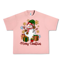 Salmon Snowman Merry Christmas Urban Heavy Tee - NancyCooperArtShop