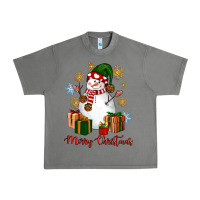 Tornado Snowman Merry Christmas Urban Heavy Tee - NancyCooperArtShop