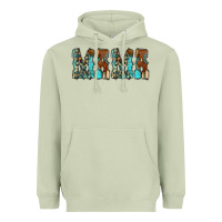 Matcha Mama Turquoise Tooled Heavyweight Hoodie - CowCowDesign