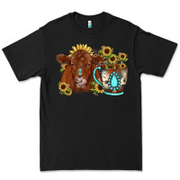 Black sunflower coffee cup red angus gemstone Premium Tee - JahusDesignShop
