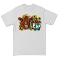 Dove Grey sunflower coffee cup red angus gemstone Premium Tee - JahusDesignShop