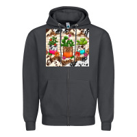 Smoke cowhide succulent Zipper Hoodie - TumblerDesignByShophia