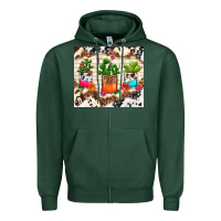 Sports Green cowhide succulent Zipper Hoodie - TumblerDesignByShophia
