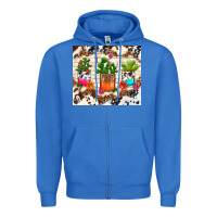 True Royal cowhide succulent Zipper Hoodie - TumblerDesignByShophia