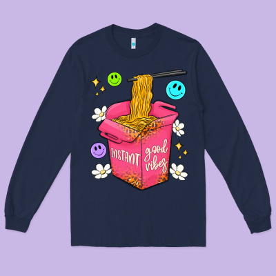 Instant Good Vibes Long Sleeve Tee Designed By Artiststas