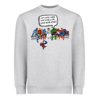 Heather Grey Superheros Heavyweight Sweatshirt - Bettercallsaul