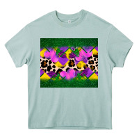 Arona mardi gras Leopard and heart Heavy Core Tee - AdoDesignShop