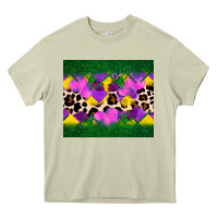 Mossy mardi gras Leopard and heart Heavy Core Tee - AdoDesignShop