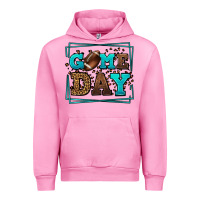 Fuchsia Pink Game day American Football leopard frame Urban Hoodie - LillyAllenDesigns