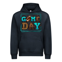 Navy Game day American Football leopard frame Urban Hoodie - LillyAllenDesigns