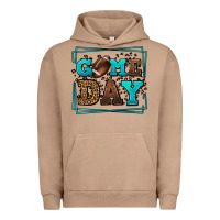 Pigment Burro Game day American Football leopard frame Urban Hoodie - LillyAllenDesigns