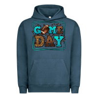 Pigment Midnight Navy Game day American Football leopard frame Urban Hoodie - LillyAllenDesigns