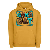 Pigment Peanut Butter Game day American Football leopard frame Urban Hoodie - LillyAllenDesigns