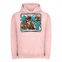 Pigment Salmon Game day American Football leopard frame Urban Hoodie - LillyAllenDesigns