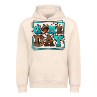 Sandshell Game day American Football leopard frame Urban Hoodie - LillyAllenDesigns