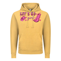 Vintage Mustard lets go girls Vintage Hoodie - NancyCooperArtShop